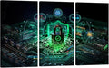 Wall Decor Secure Connection or Cybersecurity Service Concept Pictures Posters 3 Pieces Wall Art for Home Office Wall Decoration, Framed Gallery-Wrapped Ready to Hang, 20x40inchx3