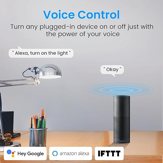 GHome Smart Plug 15A 5G Hz and 2.4GHz Wi-Fi, Compatible with Alexa & Google Home & IFTTT, No Hub Required, UL/ETL/FCC Certified,Remote Control, Timer,White [4 Pack]