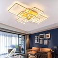 Modern LED Ceiling Light,8 Square Acrylic Gold Modern Lighting Fixture Ceiling Lights for Living Room,Flush Mount Lamp with Remote Ceiling Lamps for Kitchen Bedroom Dining Room
