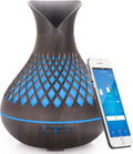 Smart WIFI Essential Oil Diffuser, 500ml Aromatherapy Diffuser Humidifier for Large Room, Works with Phone App & Alexa Google Home Voice Control, 7 LED, Create Schedules and 4 Timer, Auto Shut-Off,Dar