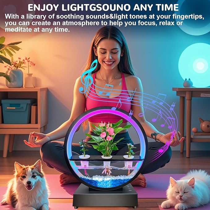 Mothers Day Decorations Lights with Bluetooth Speaker RGB Color Changing Table Ambient Plant Growth Lights Gifts for Mom Mother Women Home Christmas Valentines Mother's Day Decor (Plant Not Included)