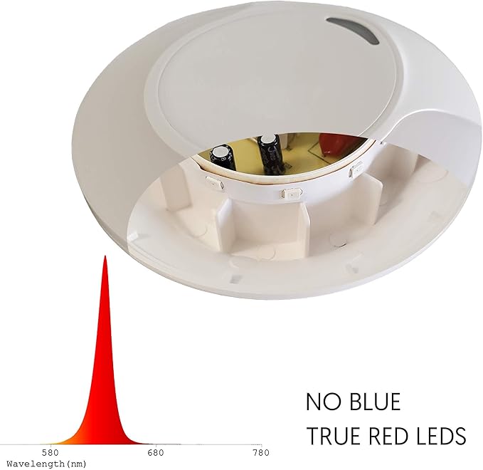emagine A Sleep Aid Red Night Light Outlet Plug in with Dusk to Dawn Auto Sensor, Low Blue LED Promotes melatonin Production and Healthy Sleep, ON-Off-Auto Toggle, 2-Pack