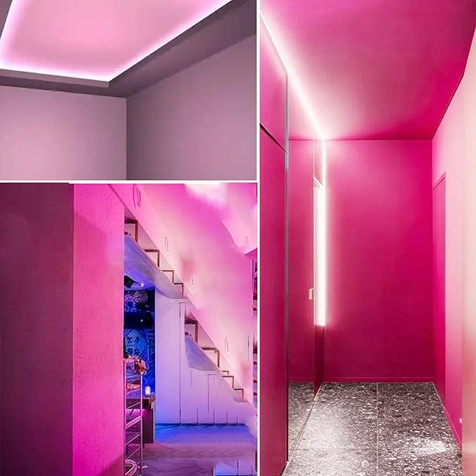 5V USB COB LED Strip Lights,6.56FT/2M,Pink,320LEDs/M,8mm Width,Not Waterproof IP20,1M USB Cable,Flexible LED Tape Light for DIY Home Indoor Decoration
