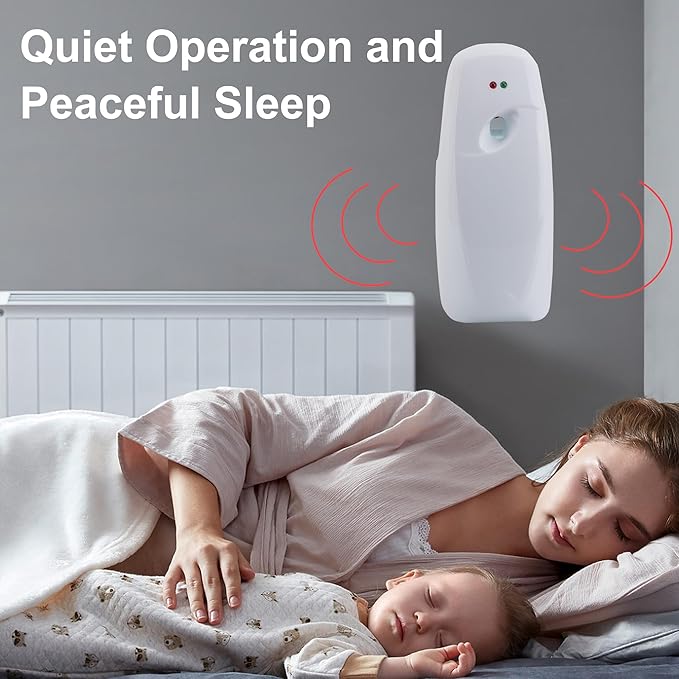 Automatic Wall Mount/Free Standing Air Freshener Dispenser Auto Fragrance Dispenser Programmable Aerosol Spray Perfume Dispenser for Hotel, Bathroom, Office, Commercial Place (White)