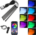 Car Led Interior Lights, 48 LED Multi Color Strip Light Under Dash Lighting Kit with APP Control, 12V Vehicle RGB Smart Music Sync Color Change Lights, Car Accessories (Cigarette Lighter+APP)