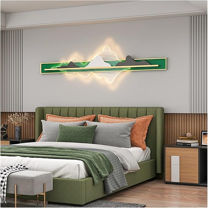 Chinese Style Wall Lamp, Modern Simple Zen Sunrise Atmosphere, Sofa Background Decoration, Painting Ligh, Chaner