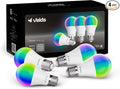 Smart Light Bulbs, Dimmable Color Changing LED RGBW, Compatible with Alexa & Google Home, WiFi 2,4GHz & Bluetooth A19 E26, 9W 800LM 60W Equivalent, Music Sync, No Hub Required, 4 Pack