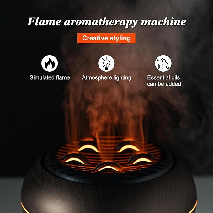 Essential Oil Diffuser 350ml, Essential Oils Large Room, Ultrasonic Aroma Diffuser with Remote Control,Timer, 7Colors Light Humidifier for Bedroom Home Office Hotel(Brown)