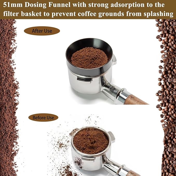 51mm Tamper Espresso Accessories Kit: Espresso Tamper Set, Coffee Tamper Set Barista Tools Coffee Tools | Espresso Kit Fits Espresso Machines of 51mm Portafilters, Tested by Professional Baristas