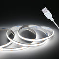 Led Strip Lights, 5V USB LED Lighting COB Short LED Strip Light White Flexible Not Dimmable led Light for Display Cabinet, Living Room,DIY Home COB Lighting Decor tv Lights (3.28FT 6500K)
