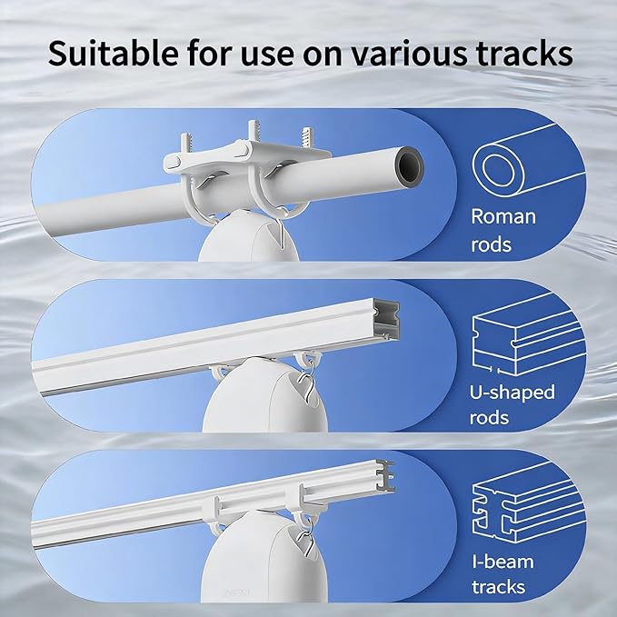 Smart Automatic Curtain Opener and Closer, Bluetooth Curtain Robot with App, Voice, Remote Control for U/T Rails Compatible with Alexa, Google Home, Tuya, Smart Life APP