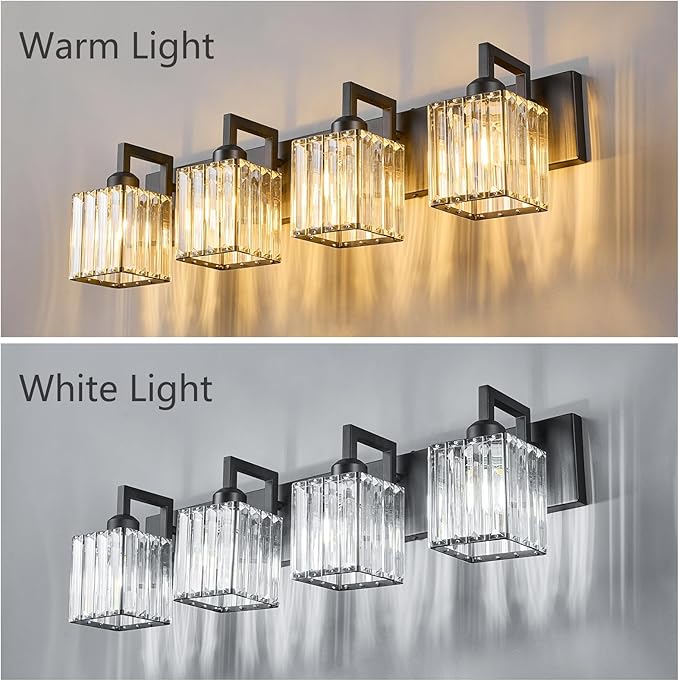 19.5" KnurledBrassWallSconcesSetof2,BronzeBathroomVanityLightFixtureswithWaterRipplesGlassTube,ModernLampforBedroom,LivingRoom,Hallway,Staise,Mirror,Kitchen