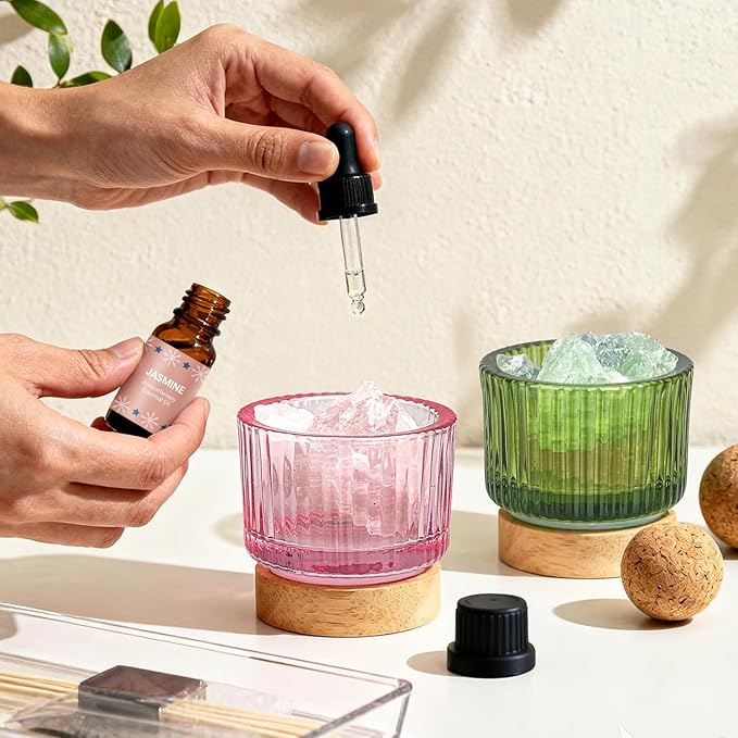 MOVINPE Essential Oils Advent Calendar for Women Adults, 24 Days of Aromatherapy Gift Set with Diffuser Stone & Glass Tealight Holders Dropper, Christmas Countdown Gifts for Moms, Wife, Girlfriend, Sister