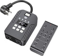Outdoor Light Timer Waterproof, 15A, 24-Hour Plug in Outdoor Countdown Timer (2, 4, 6 or 8 Hours Mode), 100 FT Range Remote Control with 2 Grounded Outlets for Home and Garden, ETL Listed