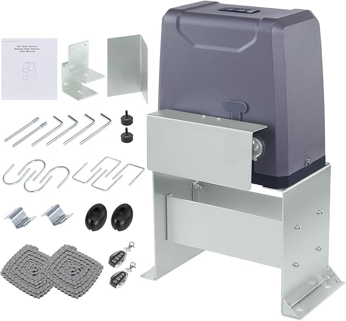 CO-Z 3300 lb APP Smart Automatic Sliding Gate Opener with 2 Remote Controls, Electric Driveway Slide Gate Motor, Complete Gate Operator Hardware Security System Kit for Sliding Gate Up to 40 Feet