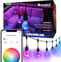Nanoleaf Essentials Matter Smart Multicolor Outdoor String Lights Smarter Kit with Addressable RGBICW LED Bulbs, White and Color-Changing, Wi-Fi + Bluetooth, IP 65 Water Resistant (49ft, 20 Bulbs)