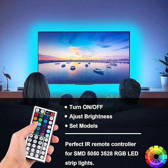 Tenmiro Smart App Bluetooth Controller and 44 Keys IR Remote Control, Suitable for 24V RGB led Strips