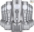 Enhon 9 Pack 4 in 1 LED Emergency Lights for Home Power Failure, Rechargeable Plug in Flashlight Motion Sensor Night Light, Automatic Turn On Power Outage Light for Home Hurricane Supplies (Silver)