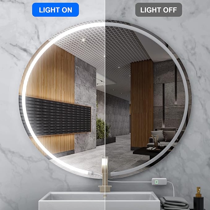 MY BEAUTY LIGHT LED Vanity Lights Strip for Mirror, 6000K Bright Daylight White Vanity Mirror Lights, 3.28FT Dimmable Makeup Light, ELT Approval 24V Stick on Lights for Mirror