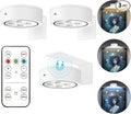 3Pcs Picture Light Battery Operated, Wireless Led Painting Light with Remote Dimmable and Timer, 3 Lighting Modes Art Display Light for Picture Frame Artworking Portrait, Wall Decorative Puck Lights