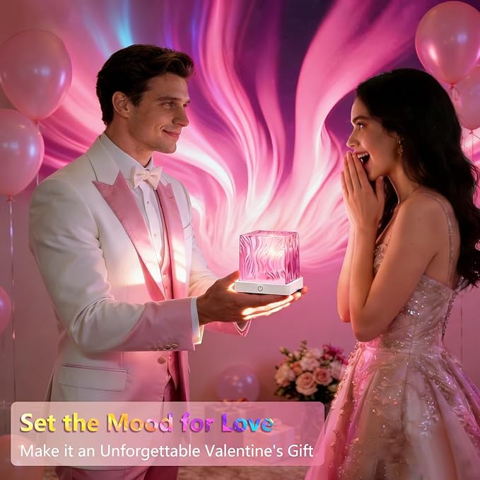 Northern Lights Projector, Cube Aurora Galaxy Projector with Remote, 16 Color Mood Lighting Dimmable Ocean Light, Memory Function, Trendy Cute Stuff for Teen Girls Gifts Bedroom Room