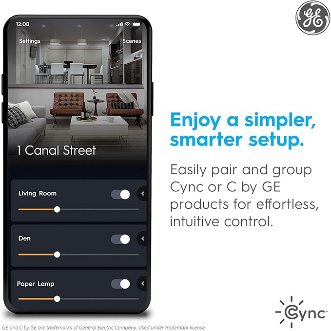 Cync GE Reveal Smart LED Recessed Downlight, Color Changing WiFi Light, Matter Compatible, Compatible with Alexa and Google Home, 6in, 2-Pack