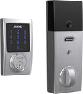 Schlage Connect Smart Deadbolt Lock with Touchscreen Keypad, Keyless Front Door Entry, Z-Wave Plus Compatible, Satin Chrome, BE469ZP CEN 626