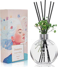 Flower Reed Diffuser Set 5.07oz Jasmine Scent Diffuser with Sticks Home Fragrance Reed Diffuser for Bathroom Shelf Decor
