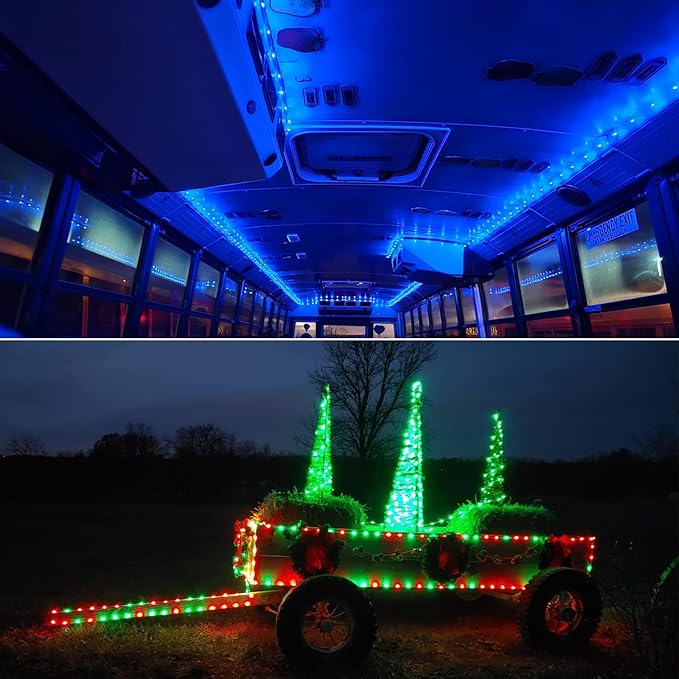 2 Pack RGB Fairy Lights, 32.8FT Total Color Changing Fairy Lights with Remote Control, USB Powered String Lights for Bedroom, Party, Christmas Decor