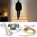 Indoor Motion Sensor Stair Light Wired Staircase Lighting with COB LED Light Strip Under Stair Cascading Running Stairwell Step Light for up to 20 Steps