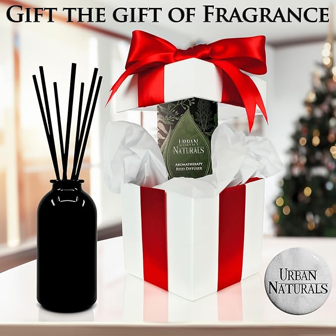 Urban Naturals Reed Diffuser Sticks 10 Inch Black Fiber, 50 Count, Premium Replacement for Fragrance Oil Diffusers