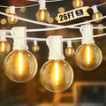 LAMPHOME 26 Feet LED Outdoor String Lights with 12+1 Shatterproof G40 Edison Bulbs, Connectable and Weatherproof Strand, Commercial Grade Patio Lights for Backyard Decorative, Warm White