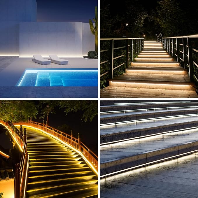 BTF-LIGHTING FCOB COB LED Strip IP67 Waterproof Flexible High Density Uniform Diffused Neon Light 16.4FT DC24V Cool White 6000K 480LED/m CRI 90+ for Indoor Decor(No Adapter or Controller)