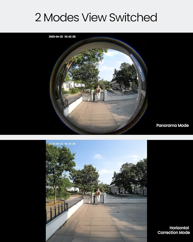 ieGeek Video Doorbell Camera Wireless, Head-to-Toe 180° Ultra Clear, 2K 3MP HD Video No Subscription Fee, Smart Motion Detection, Real-time Alerts, Support Local Storage, Only 2.4GHz WiFi