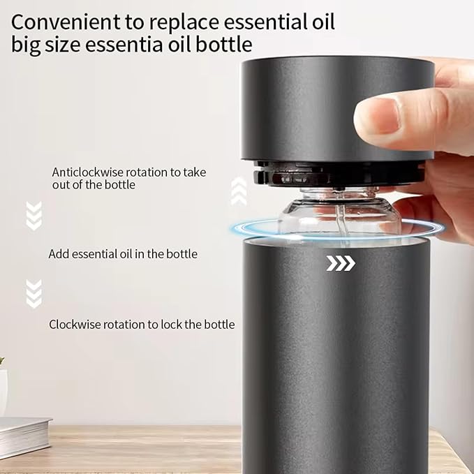 Waterless Essential Oil Diffuser - Home Luxury Scent Diffuser - Remote Control Antal Hayat Cordless Rechargeable Diffuser - 5000 sq. ft Coverage - Essential Oil Diffuser App Control Rechargeable