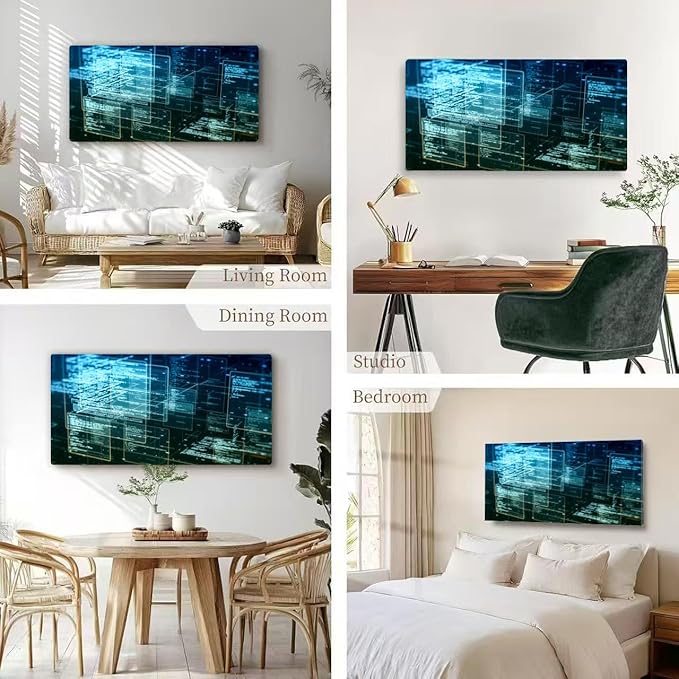 Wibinuki Wall Art Wall Decor Wall Paintings software development for Living Room Bedroom Bathroom Home Decor Can Be Hung Directly 20"x 40"
