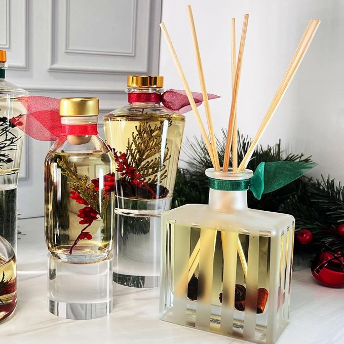LOVSPA Reed Diffuser Set, Roasted Chestnuts Scented Oil Diffuser with Sticks, Home Fragrance Accessories for Bathroom Shelf Decor, Aroma Diffusers for Home or Office Fall Decor, USA Made