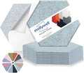 Mollywell Hexagon Acoustic Panels 14x12 - Reduce Echo & Reverb, Noise Blocking Wall Tiles for Bedroom & Studio, Smoky Blue Sound Absorbing Panels