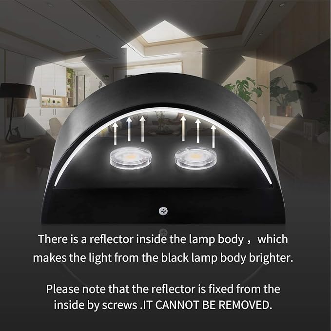 Lightess Modern Wall Sconces Indoor Wall Lamp Dimmable LED Up Down Wall Lamp 12W for Bedroom Living Room Staircase, Cool White