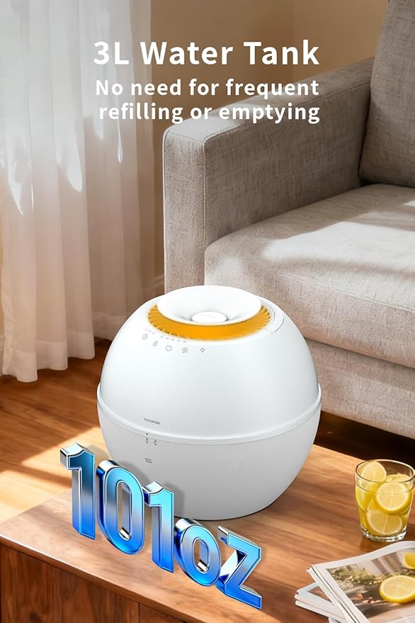 HD021 Dual 2 in 1 Dehumidifier & Humidifier Combo Small Dehumidifiers with Drain Hose 101oz Water Tank Compact Portable Air Purifier Smart Dehumidifier Auto Steam Humidifiers for Bedroom Home