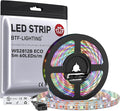 BTF-LIGHTING WS2812B ECO RGB LED Strip,UL Listed,Individually Addressable,16.4FT 60LED/m 300Pixel DC5V 5050SMD,Alloy Wire Flexible 3M Tape for DIY Chasing Color Project IP65(No Adapter or Controller)