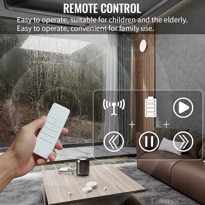 Mini Smart WiFi Curtain Track System Motorized for Ripple Fold, Automatic Curtain Opener with Remote, Electric Drapery Rods Compatible with Alexa & Google Home (7 meters (275.6 inches))