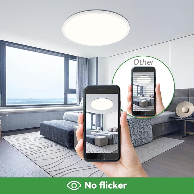 hepside 15.8INCH 4Pack Big Dimmable Flush Mount Ceiling Light Fixture White, 3CCT 3000/4500/6000K Ceiling Lamp, 36W 4200LM Super Bright Low Profile Light for Bedroom, Kitchen, Bathroom, Hallway
