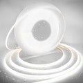 COB LED Strip Lights Waterproof IP68, 6000K Daylight White Outdoor 24V Dimmable Silicone LED Tape Lighting 16.4ft High Density, 3000LM+, 1600LEDs,(Power Supply Not Included)