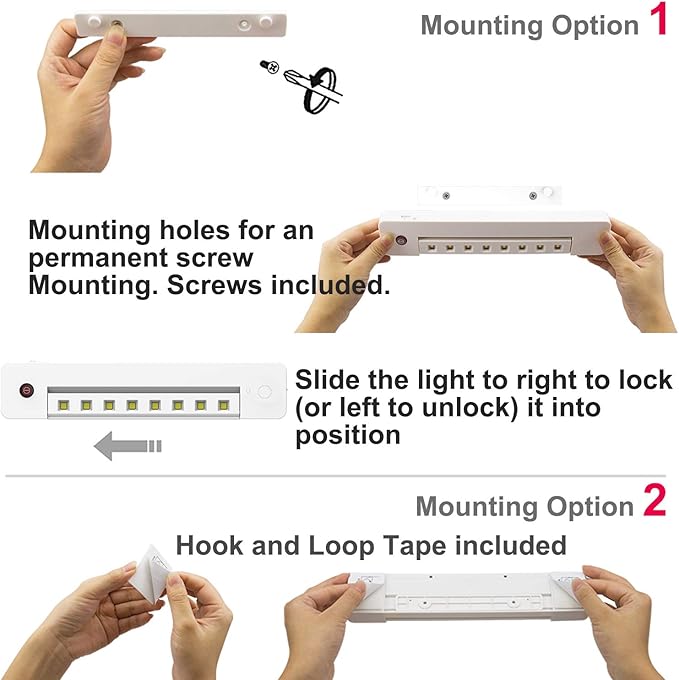 BIGLIGHT Under Counter Light Battery Operated, Dimmable Closet Light with Remote and Timer, Wireless Under Cabinet Lighting, Stick on Lights for Pantry Wardrobe Shelf, Warm White, 10 Inch