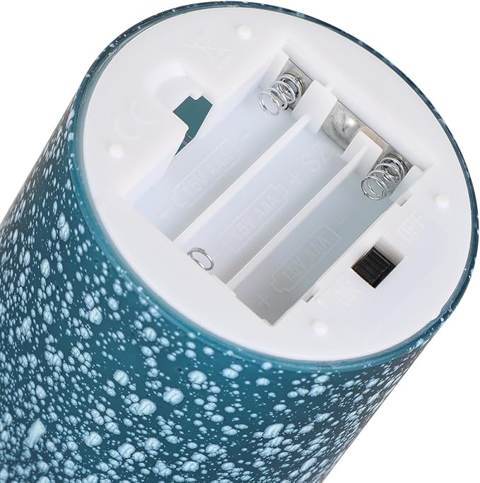 Blue Flameless Candles with Remote, Battery Operated Pillar Candles Set of 3, Flickering Real Wax LED Candles with Timer for Home Decor, Bedroom, Bathroom, Wedding Table Centerpiece
