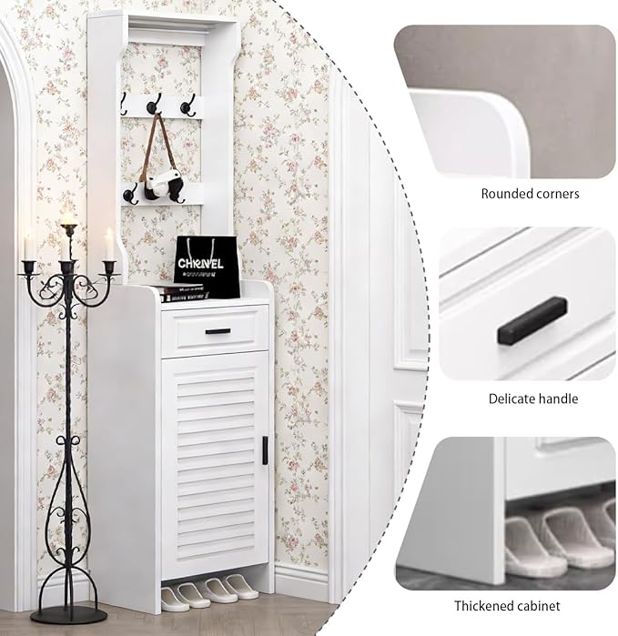 Cabinet halltree Hallway Entry Way Racks, Hallway Organizer for entryway,mudroom, for Hallway, Hallway(205x32x40cm)