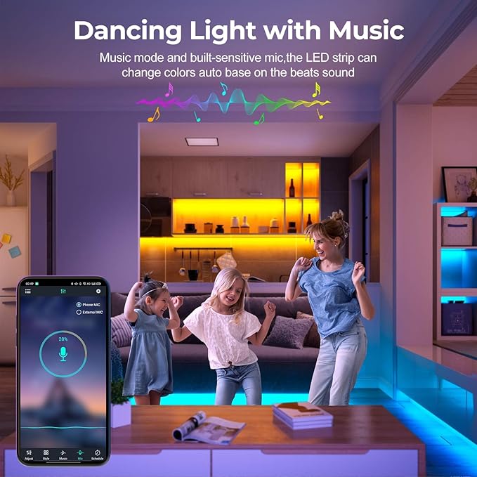 Neon Led Strip Light,32.8Ft Waterproof RGB Light Strip Control with Remote APP,24V Flexible DIY Silicone Lights,Multiple Mode Music Sync Gaming Led Neon Rope Lights for Party Home Indoor Outdoor Decor
