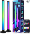 RGB+IC Ambient LED Light Bars for Gaming Room, PC, and Home Décor, USB Powered Mood Lighting with Music Sync, Alexa, App & Voice Control, Adjustable Brightness, DIY Effects