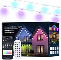Smart 50FT Permanent Outdoor Lights, RGB LED Lights Outside with App Control - DIY Colors Scene Modes, IP67 Waterproof Eaves Lights for Christmas Halloween Holiday Daily House Roof Eternity Lighting